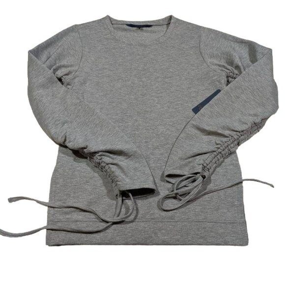 Rachel Roy ruched drawstring sleeve fleece sweatshirt - Picture 1 of 11